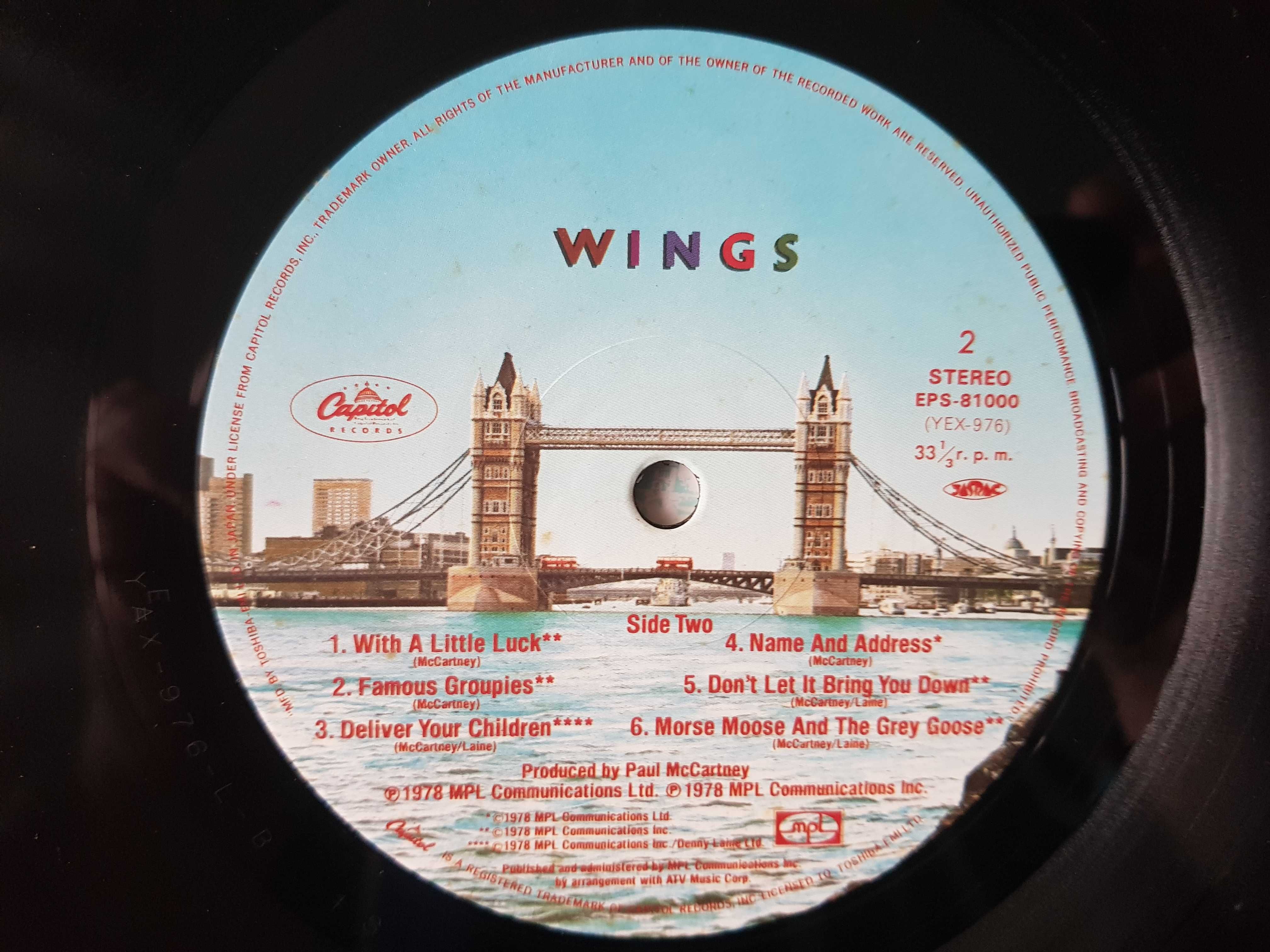 Виниловая пластинка Wings – London Town (Japan, 1978)