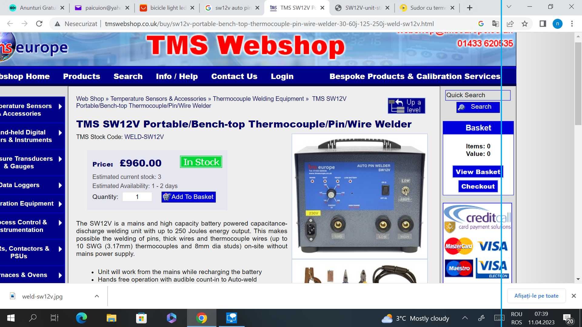 ap sudura  porrabil TMS SW12V