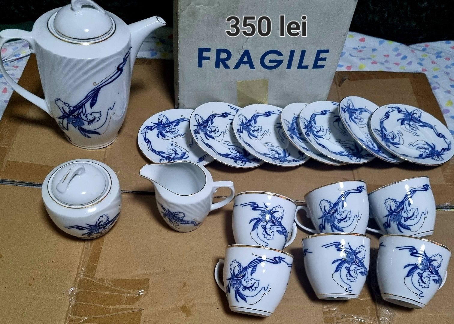 Vand set cafea portelan fin  Vintage  ,nu Villeroy &Boch ,Apullum