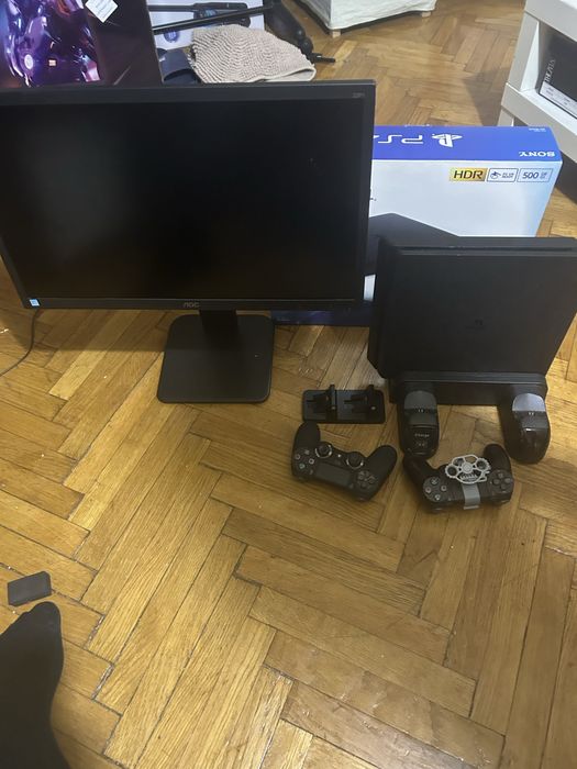 Playstation4 slim 2 controllere plus monitor