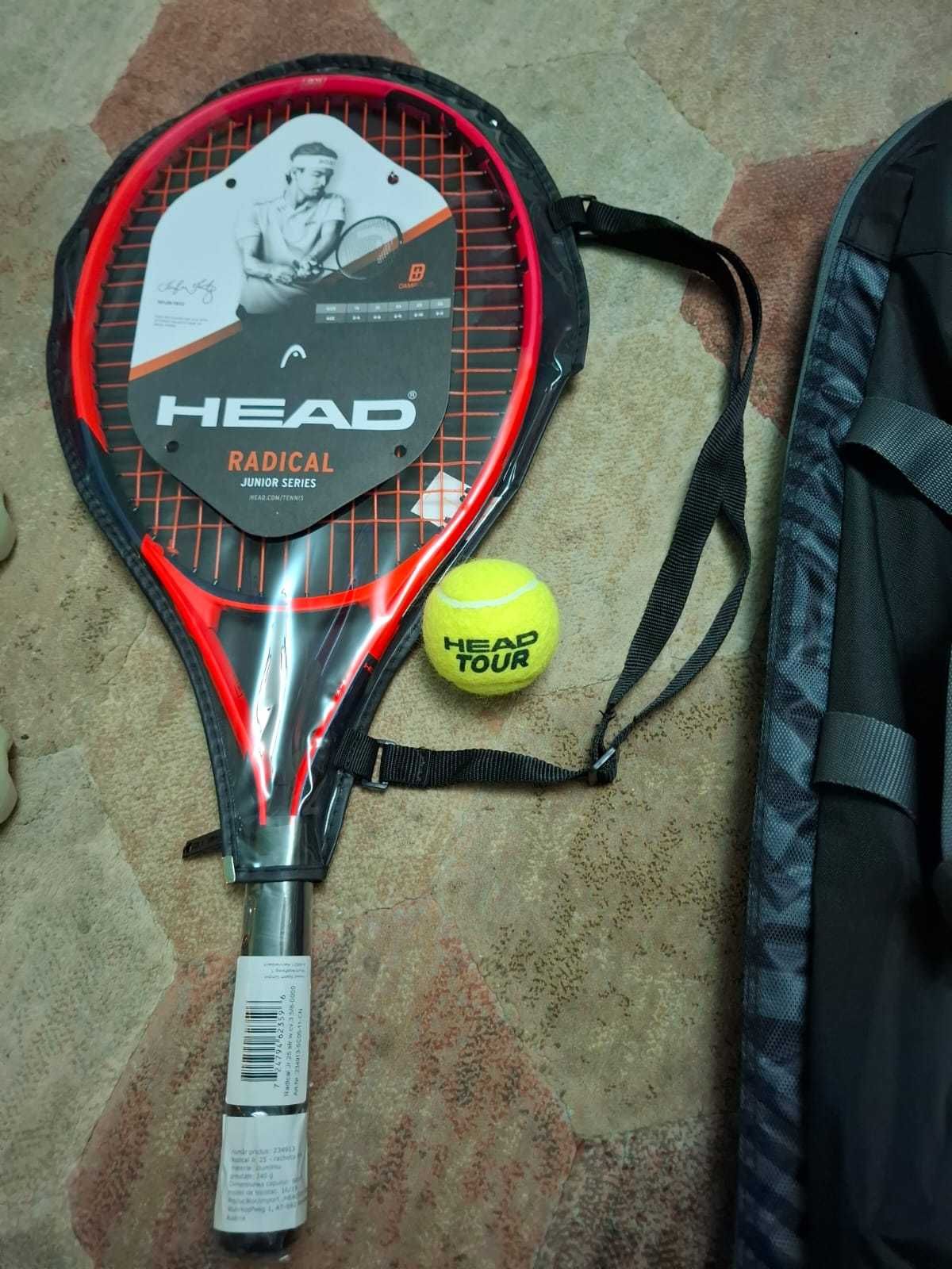 Racheta tenis noua Head cu husa, geanta si mingii