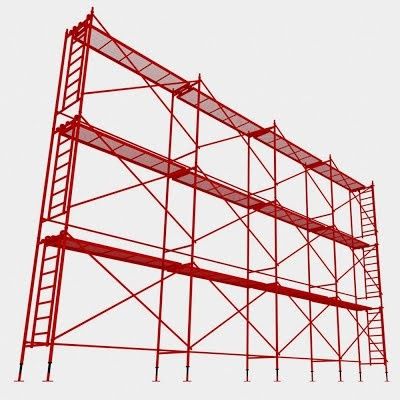 Аренда строительных лесов. Строительные леса на колёсиках.