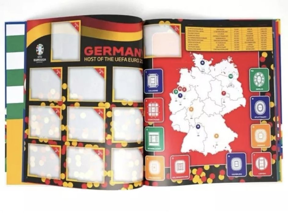 Topps Euro 2024 Germania Album Hardcover Nou Gol Cutie 100 plicuri