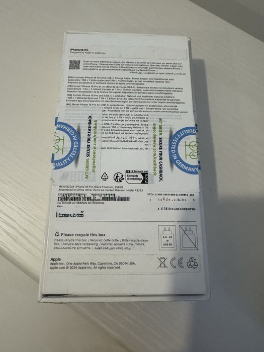 Iphone 16 pro 256gb ca nou