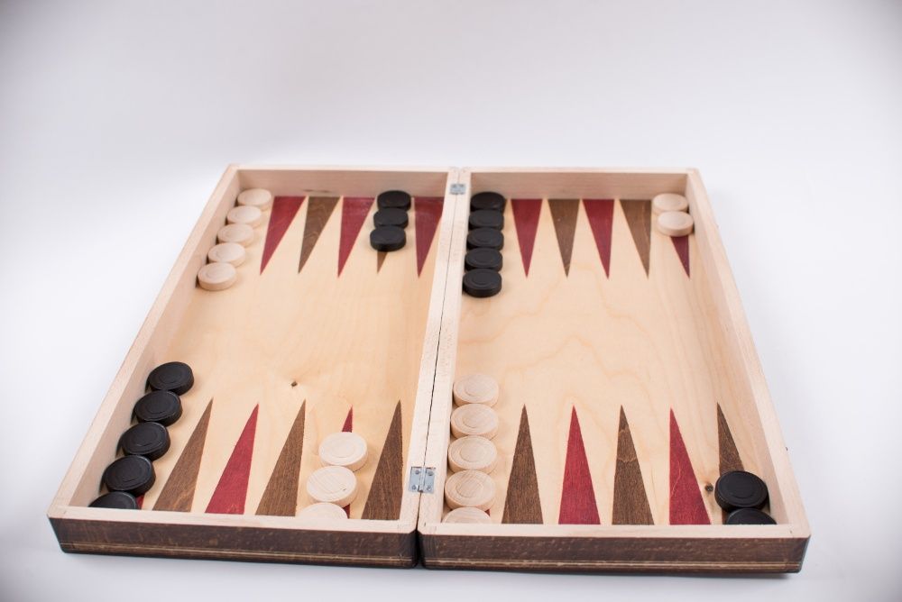 Дървен шах с табла + дървени фигури и пулове, 5 размера, 3 цвята