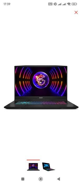 Продам игровой ноутбук MSI KATANA 17.