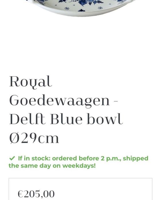 Platou Blue Delft Royal