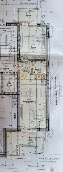 2-стаен в Варна-Зимно кино Тракия площ 69 цена 162600