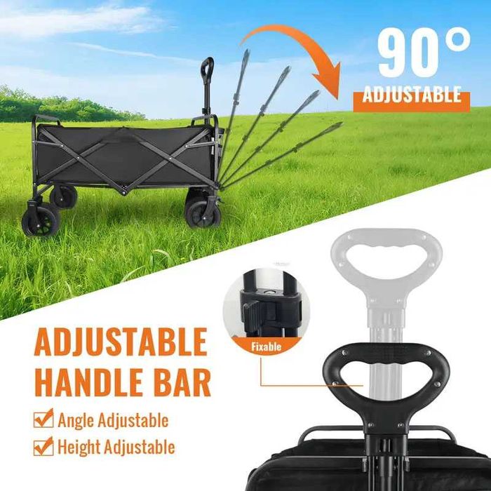 Сгъваема транспортна количка за пикник, плаж, къмпинг и др.