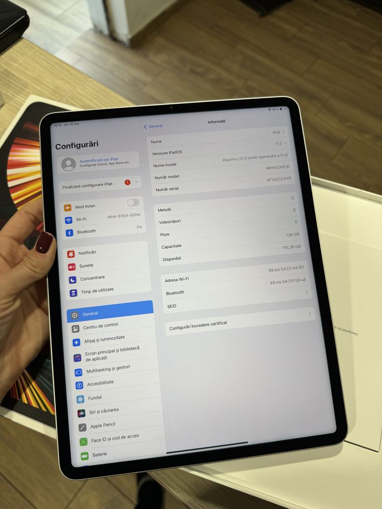 Apple iPad Pro 12.9 (2021) 5th Gen Wifi 128GB, Silver!!!