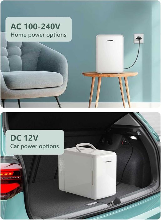 Мини хладилник VINATO 6 литра 220V-12V DC охлаждане и отопление
