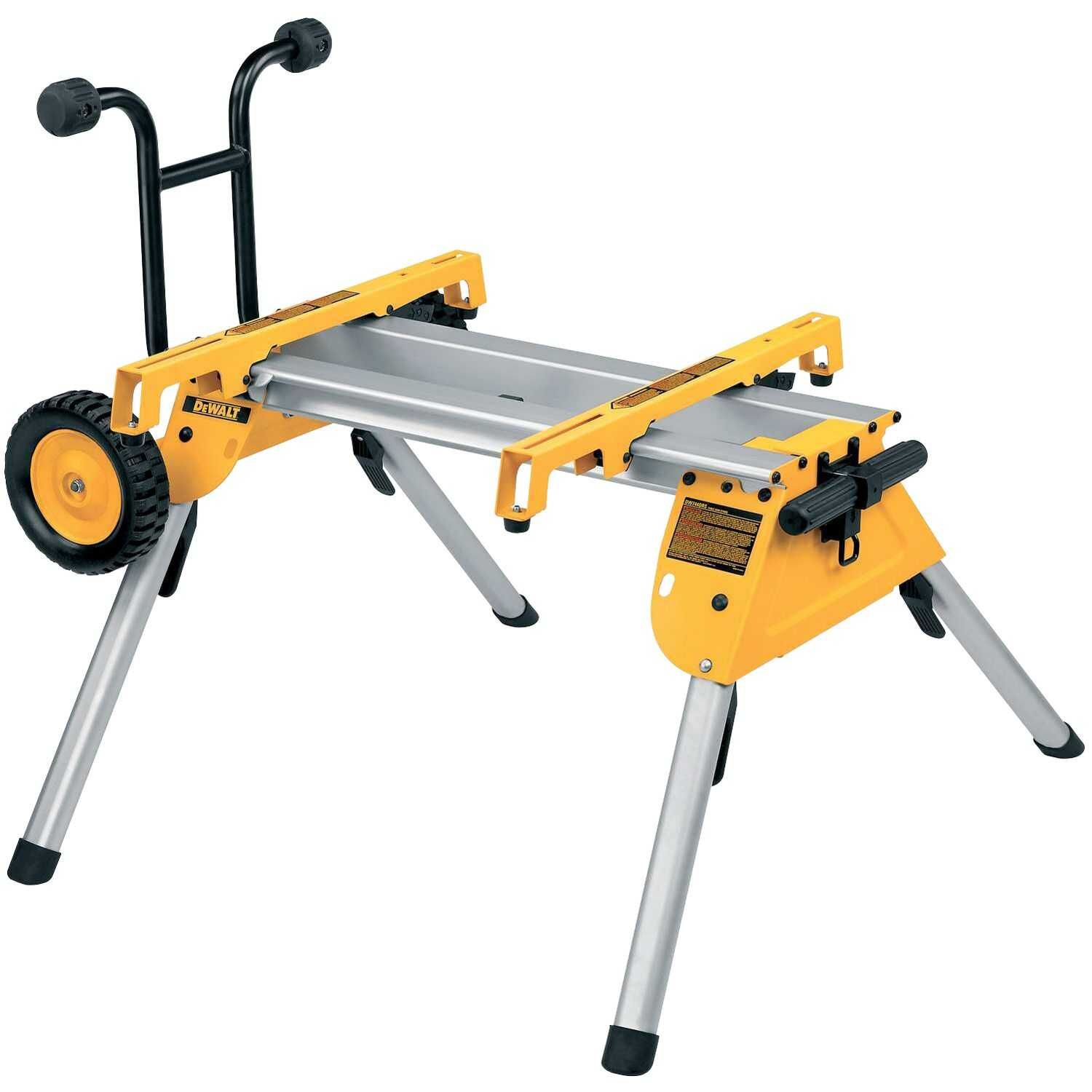 Настолен циркуляр с плот и работна маса с колела DeWALT