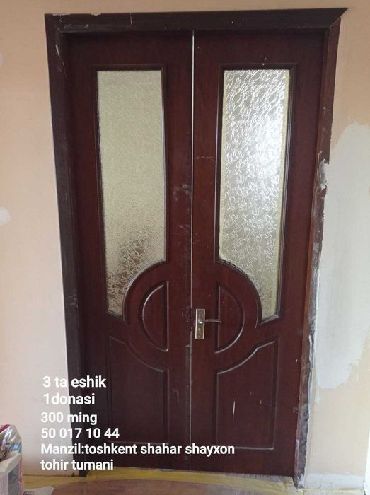 Holati yaxshi 3 ta mdf va 1 ta akfa eshiklar sotiladi eshik sotiladi