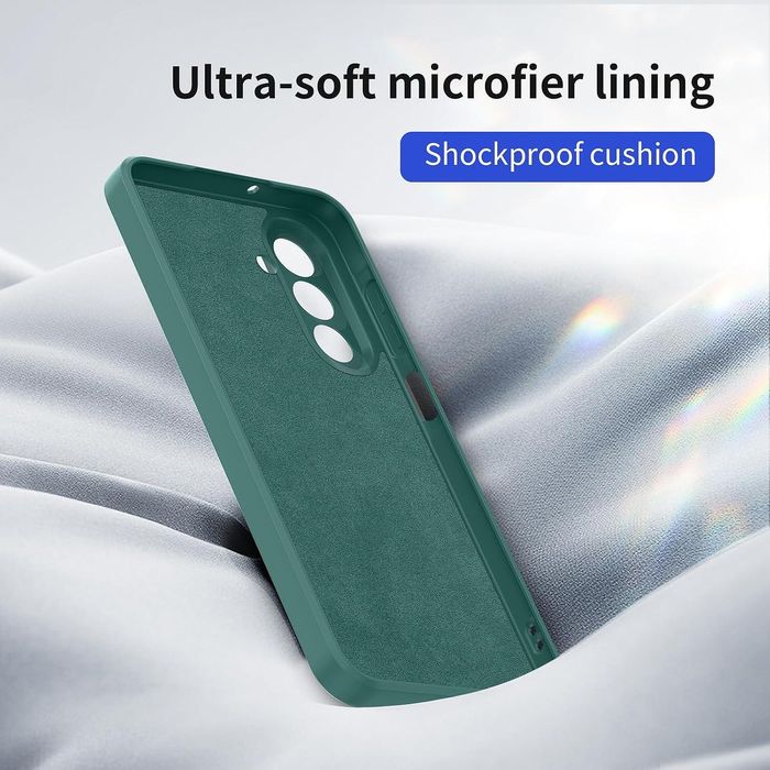 Матов силиконов кейс за samsung galaxy a17 - тъмно зелен