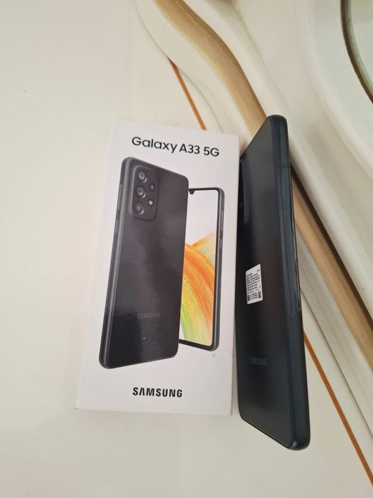 Android Galaxy Samsung A33 Чёрный цвет с чехлом