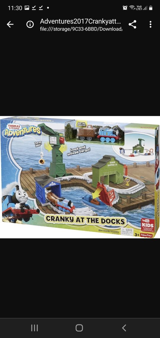 Паровозик Томас Thomas Cranky at the Docks (Adventures)