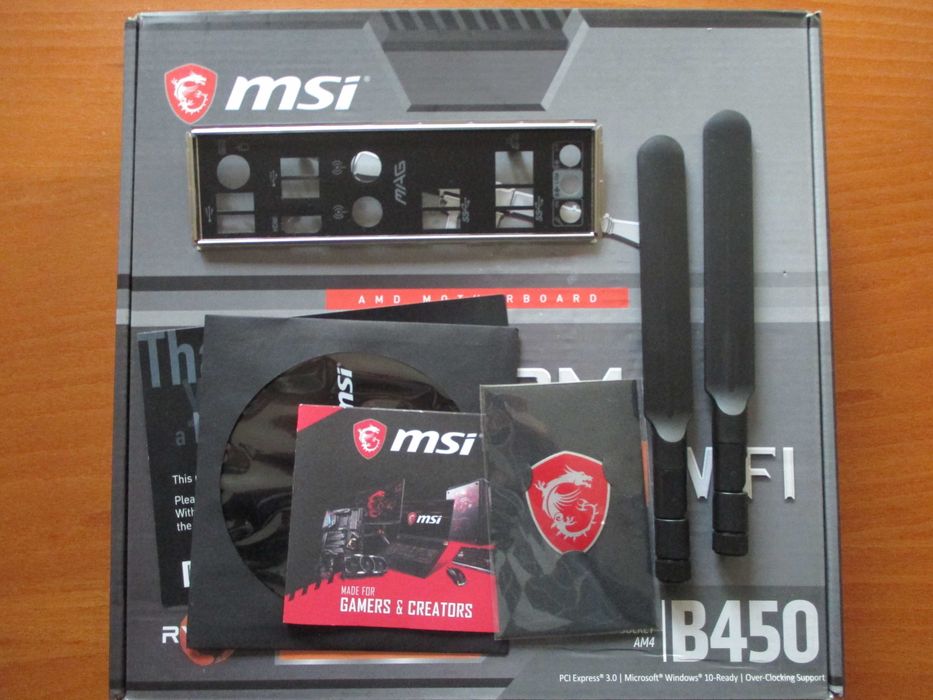 Дънна платка MSI B450M BAZOOKA MAX WIFI, сокет АМ4