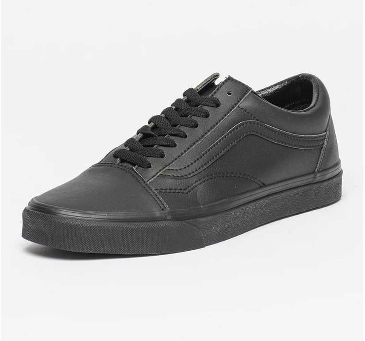 Vans 41 ЧЕРНИ Кожени Гуменки Кецове Обувки Мъжки 26.5 см OLD SKOOL