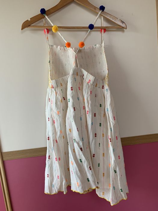 Rochie ZARA de vară alba cu breteluțe, 11-12 ani