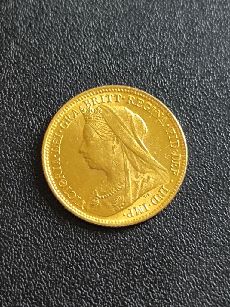 1/2 суверен 1896 год. кралица Виктория, злато 3.99 гр,917/1000 (22 кар