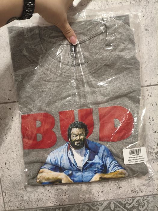 Tricou Bud Spencer original M nou gri