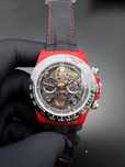 Ceas Rolex Daytona Cosmograph – skeleton, curea textilă roșu/negru