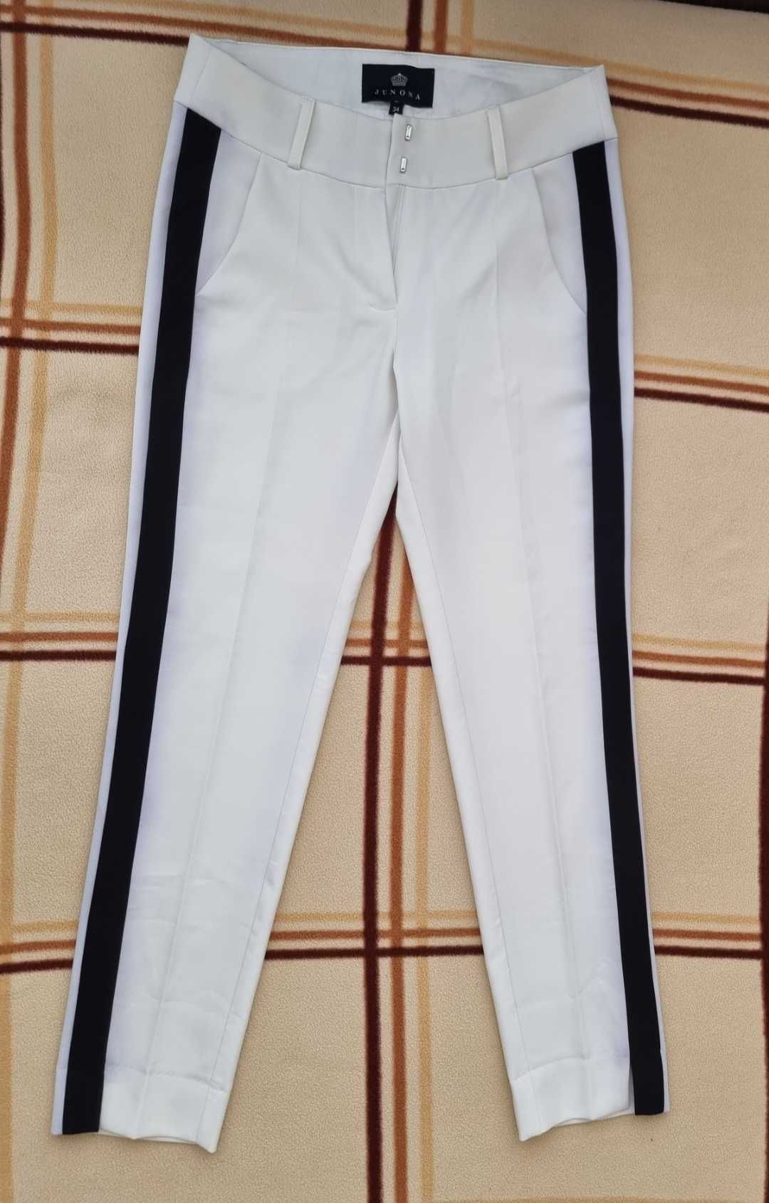 Бял панталон на Юнона / Junona + подарък дънкова пола