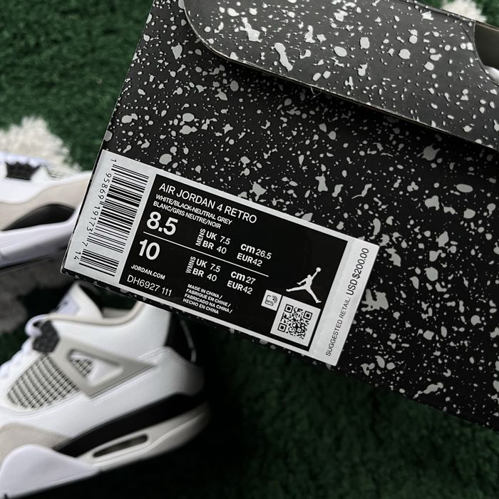 Jordan Retro 4 Military Black 42