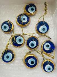 Стъклени синьо око със златно