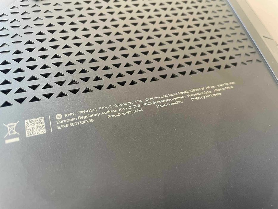 Лаптоп HP OMEN 7265 15 Инча