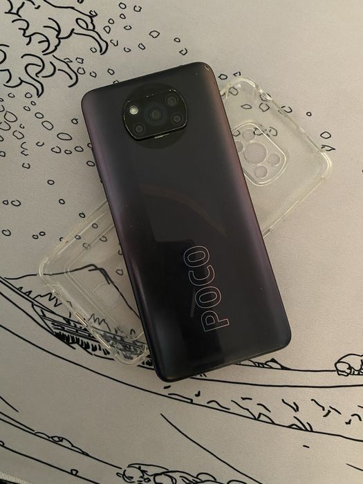 Poco x3 pro идеальный без коропки стекло чехол в комплекте !