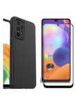 Samsung A12/A13/A15/A16/A24 Husa Silicon Clara/Neagra + Folie Sticla