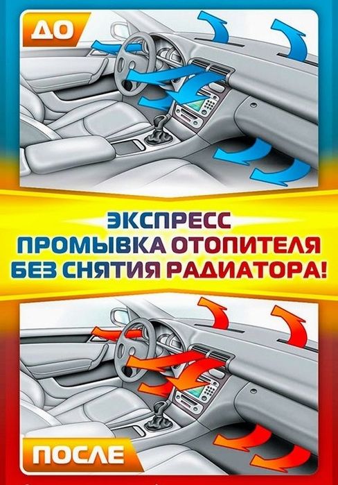 Промывка печек 2х этапная максимальный эфект. мойка радиатора печки