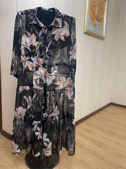 Платье шифон 50-52 , в отличном состоянии