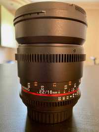 Samyang 16 mm T2.2 VDSLR II Video Lens for Canon DSLR Camera Ca Nou
