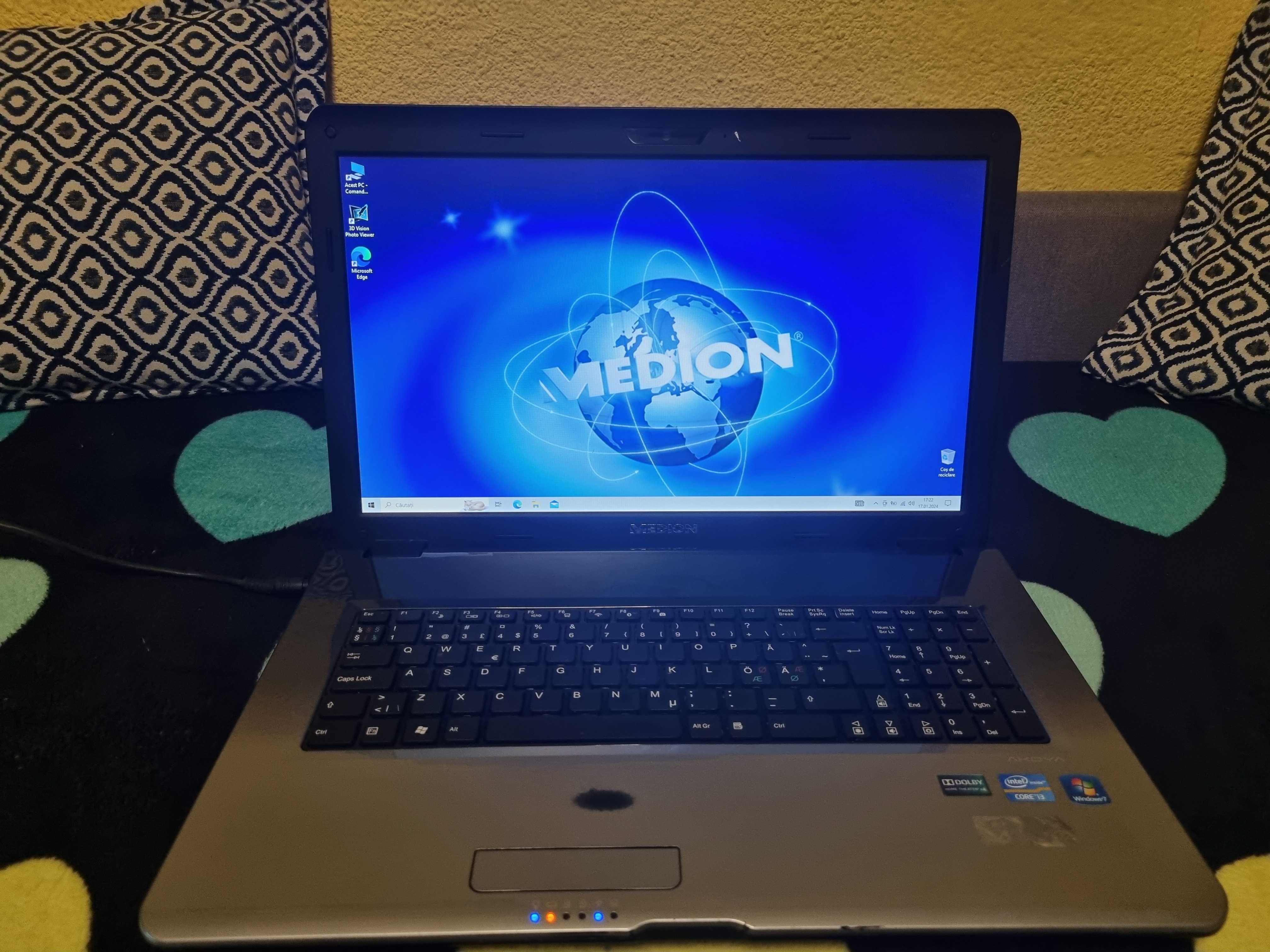 Okazie Laptop Medion Akoya i3 cu 6Gb ram Ssd+Hdd la doar 499lei