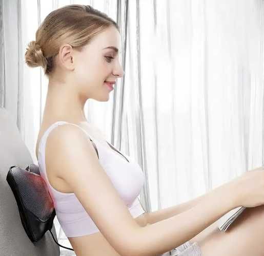 Шиацу масажна възглавница Soulima за гръб и врат, с топлина