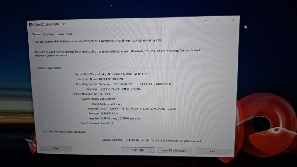 Laptop Ultrabook 2025 Full HD Lenovo Thinkpad X280 i5 8350U 3.60GHz la