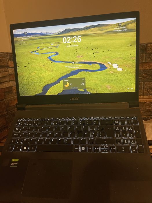 Laptop Acer Aspire SSD 500 nvidia 1650 Ti cpu i5-9h 8gbram