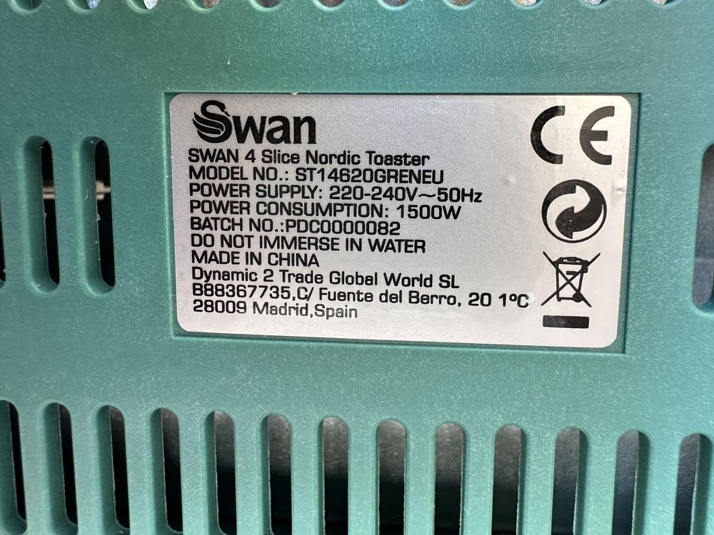 Prajitor de paine Swan ( 4 felii )