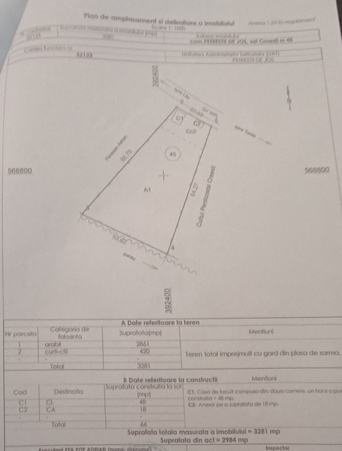 Teren cu casa si utilitati