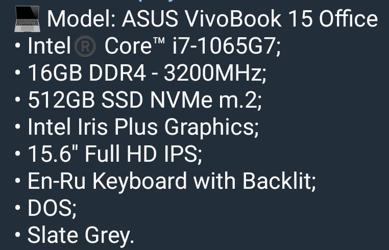 ASUS Vivobook i7