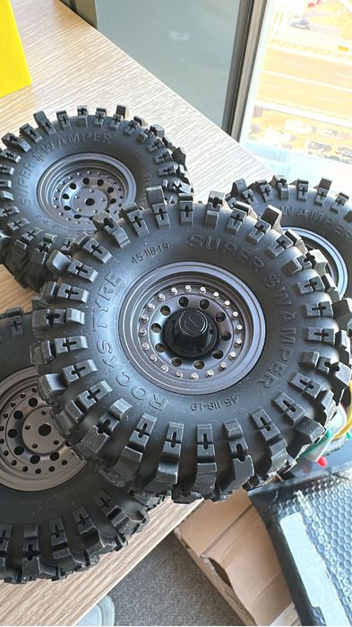 Set 4x Milky Soft rubber 1.9 wheel tires 118*45 mm car 1:10
