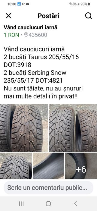 Vând cauciucuri iarnă