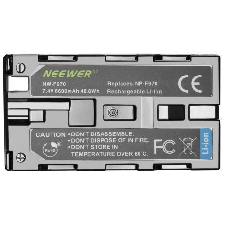 Kit 2x baterii si 2x incarcatoare Neewer 6600 mAh Li-ion Sony NP-F970