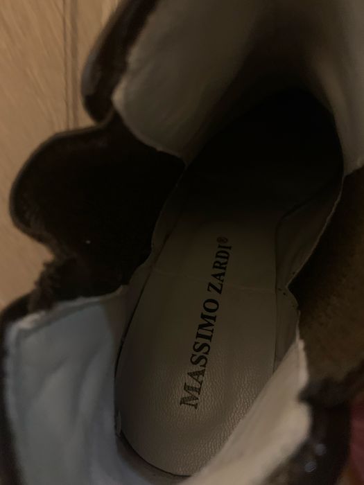 Елегантни боти на ток, естествена кожа, Massimo Zardi