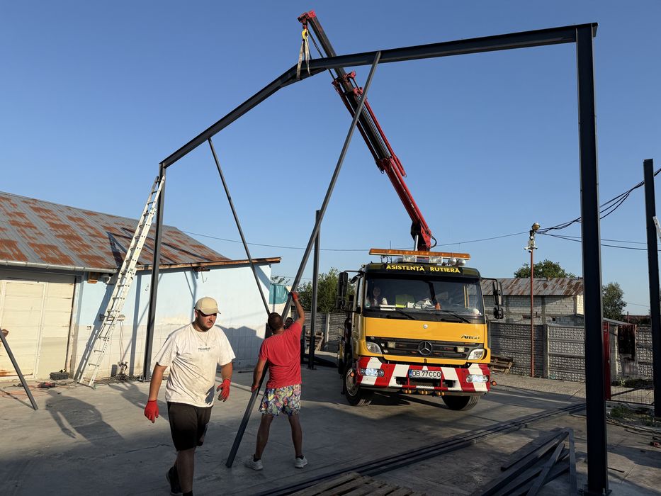 Montaj hale metalice ,transport containere,servicii macara