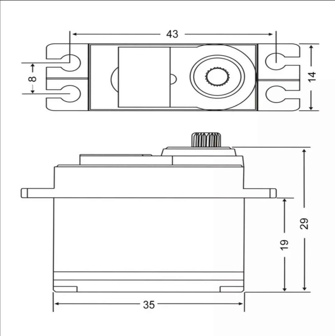 Servo digital coreless gyro