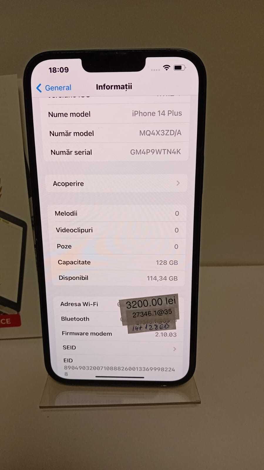 (AG 35) Iphone 14 Plus 128 GB B.27346 / 3200 lei