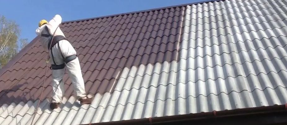 Покраска крыши кровли фасада домов зданий